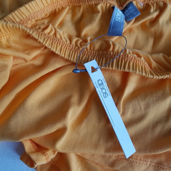 NWT ASOS Bardot Long Sleeve Skater Dress Citrus Orange Size 10 - Picture 8 of 8